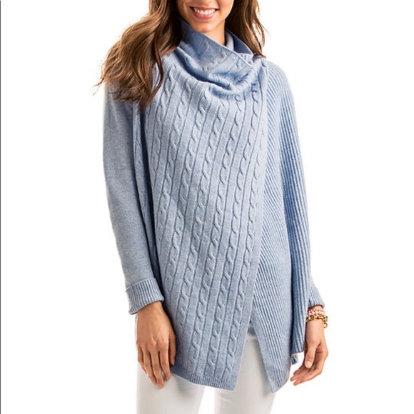 Vineyard Vines Mixed Stitch Wrap Cardigan - Picture 2 of 7